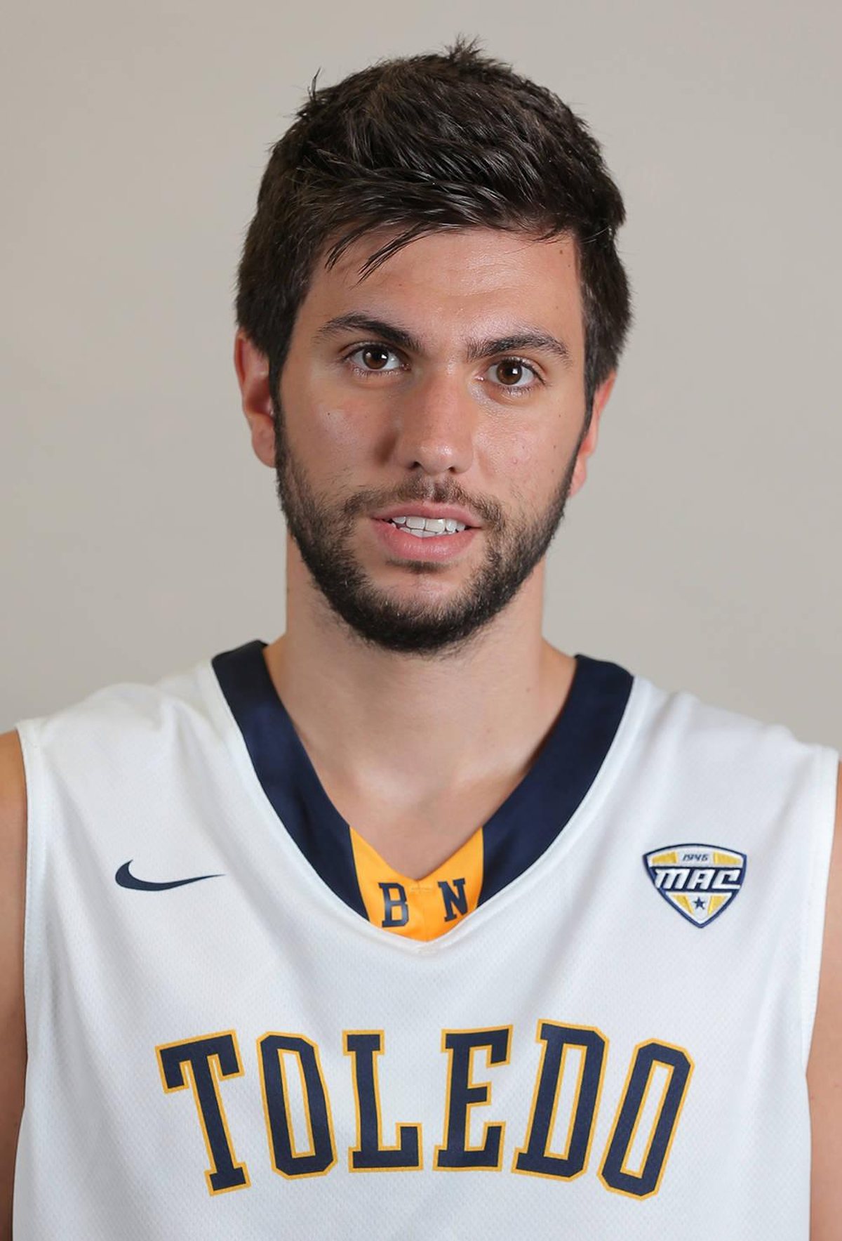 Ángel Aparicio con la camiseta de Toledo Rockets, 2014